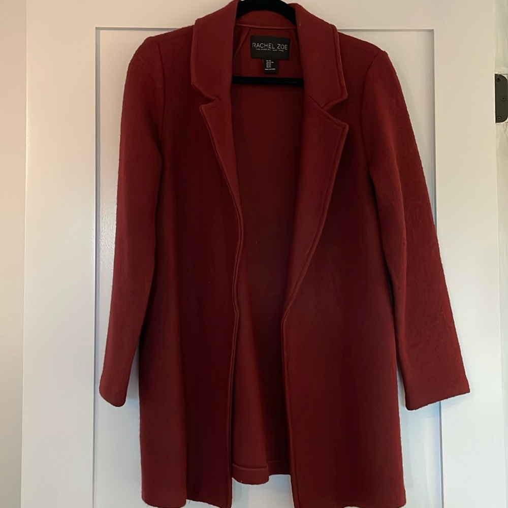 Maroon wool blazer jacket